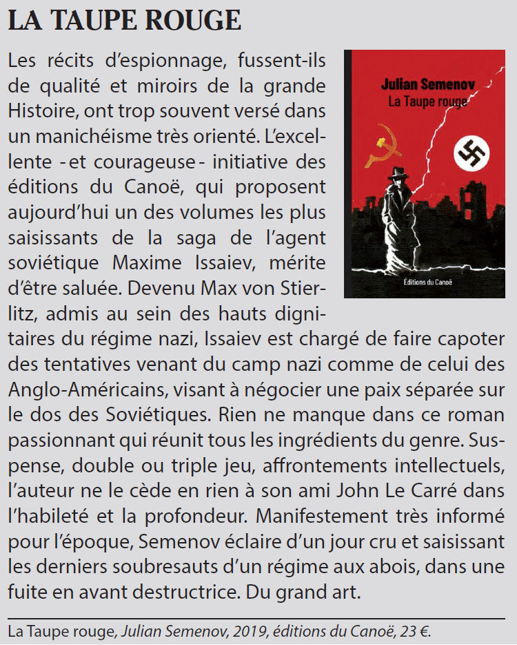 la taupe rouge vie nouvelle 213 sep oct 2019